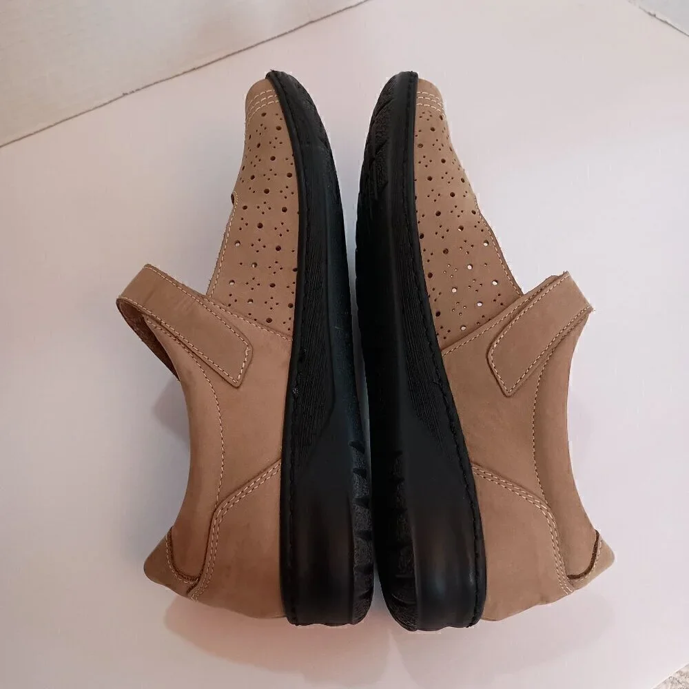 David Tate Bergamo Beige Women's Casual/Comfort Shoes With Hook and Loop closure